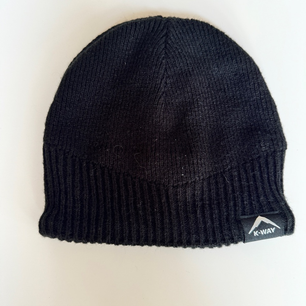 K-Way - Unisex Knit Beanie Hat in Black